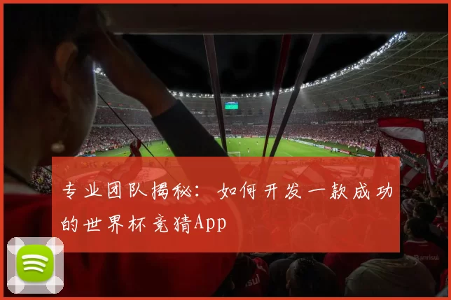 专业团队揭秘:如何开发一款成功的世界杯竞猜App